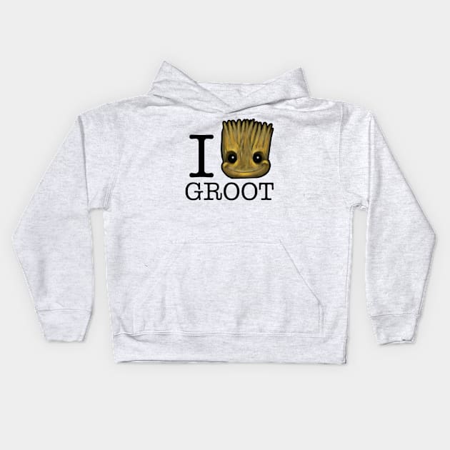 I love groot Kids Hoodie by absolemstudio